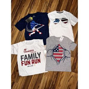Carter's Tek Gear Jumping Beans Boys T-shirt Graphic Tee Sz 5/6 5 6 Lot Of 4